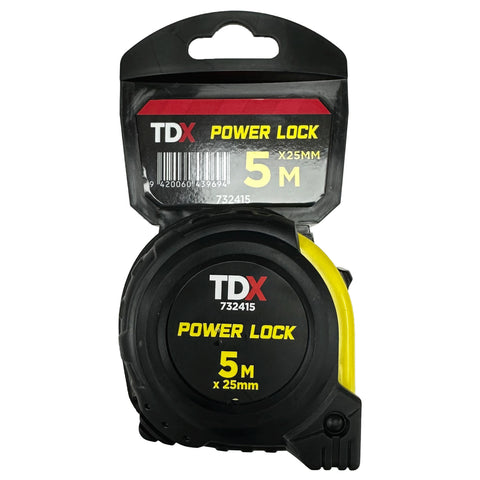 TDX Power Lock Tape Measure - 5M x 25mm