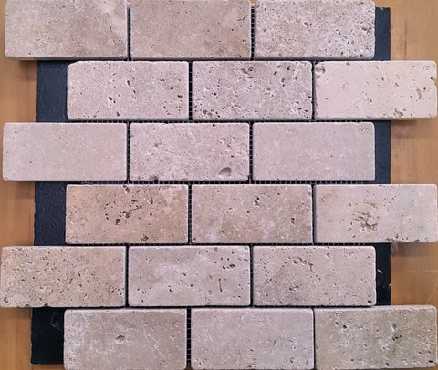 T-stone Travertine Brick mosaic - Each