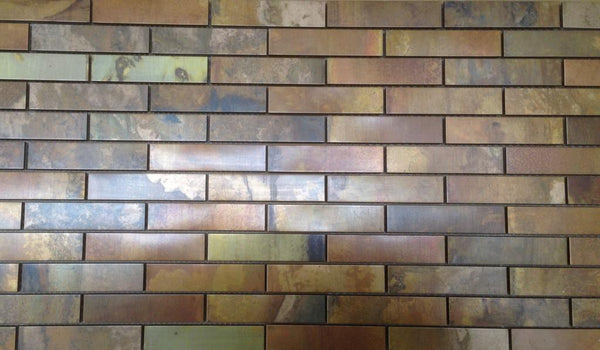 Metal Mosaic Brass Brick -Sheet – Tile Boutique